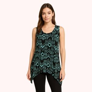 ⭐JoStar 90s Asymmetrical sleeveless Aztec print tank